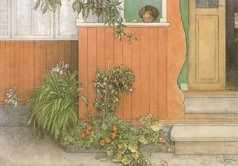 Carl Larsson Suzanne on the Front Stoop china oil painting image